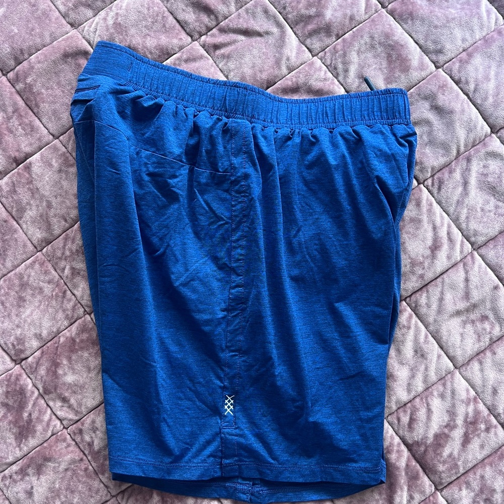 RHONE Men’s Athletic Shorts Blue Performance Shorts 6.5” lined running shorts M - Picture 6 of 6